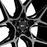22" Savini SV-F5 Black 22x9 22x10 Concave Wheels Rims Fits BMW G11 740 750