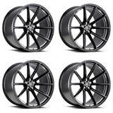 22" SAVINI SV-F4 BLACK FORGED CONCAVE WHEELS RIMS FITS DODGE CHARGER RT SRT8