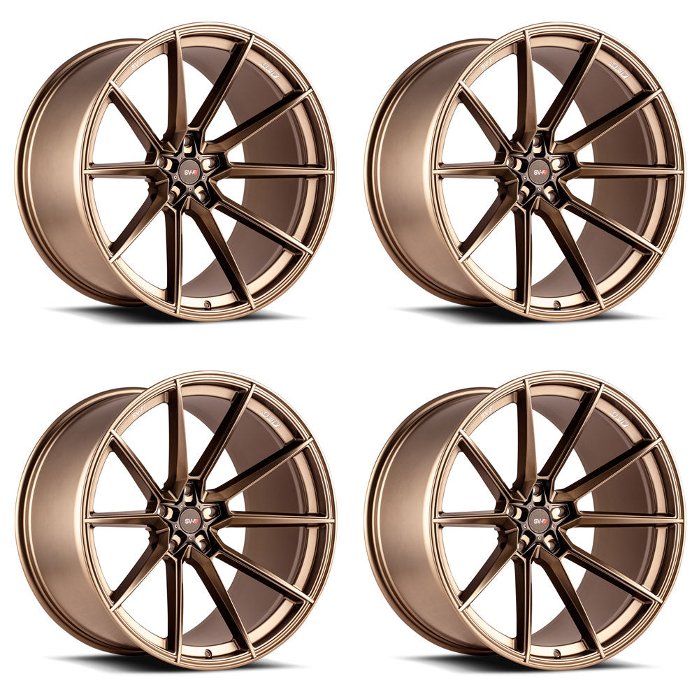 20" SAVINI SV-F4 FORGED BRONZE CONCAVE WHEELS RIMS FITS JAGUAR XJ