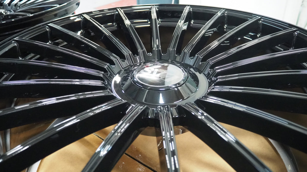 24" Savini SV1 X1 24x10 Black Concave Full Forged Wheels Rims Fits Range Rover