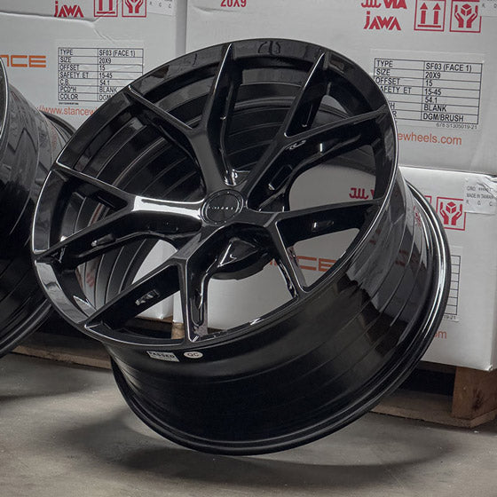 19" Stance SF14 Black Concave Wheels Rims Fits Acura TLX