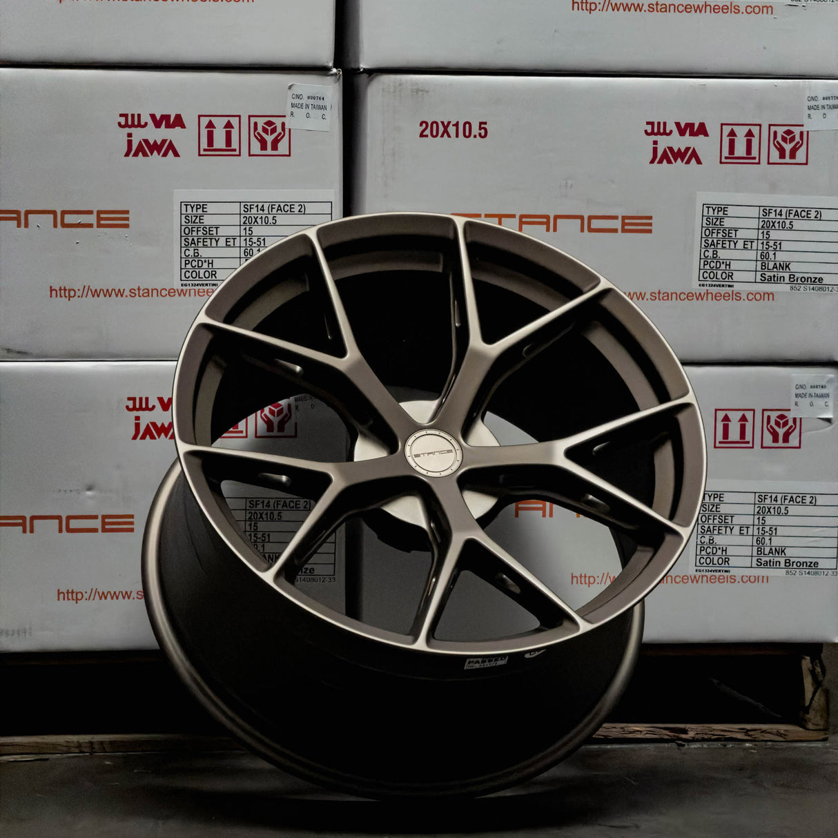 19" Stance SF14 Bronze Concave Wheels Rims Fits Ford Mustang S550