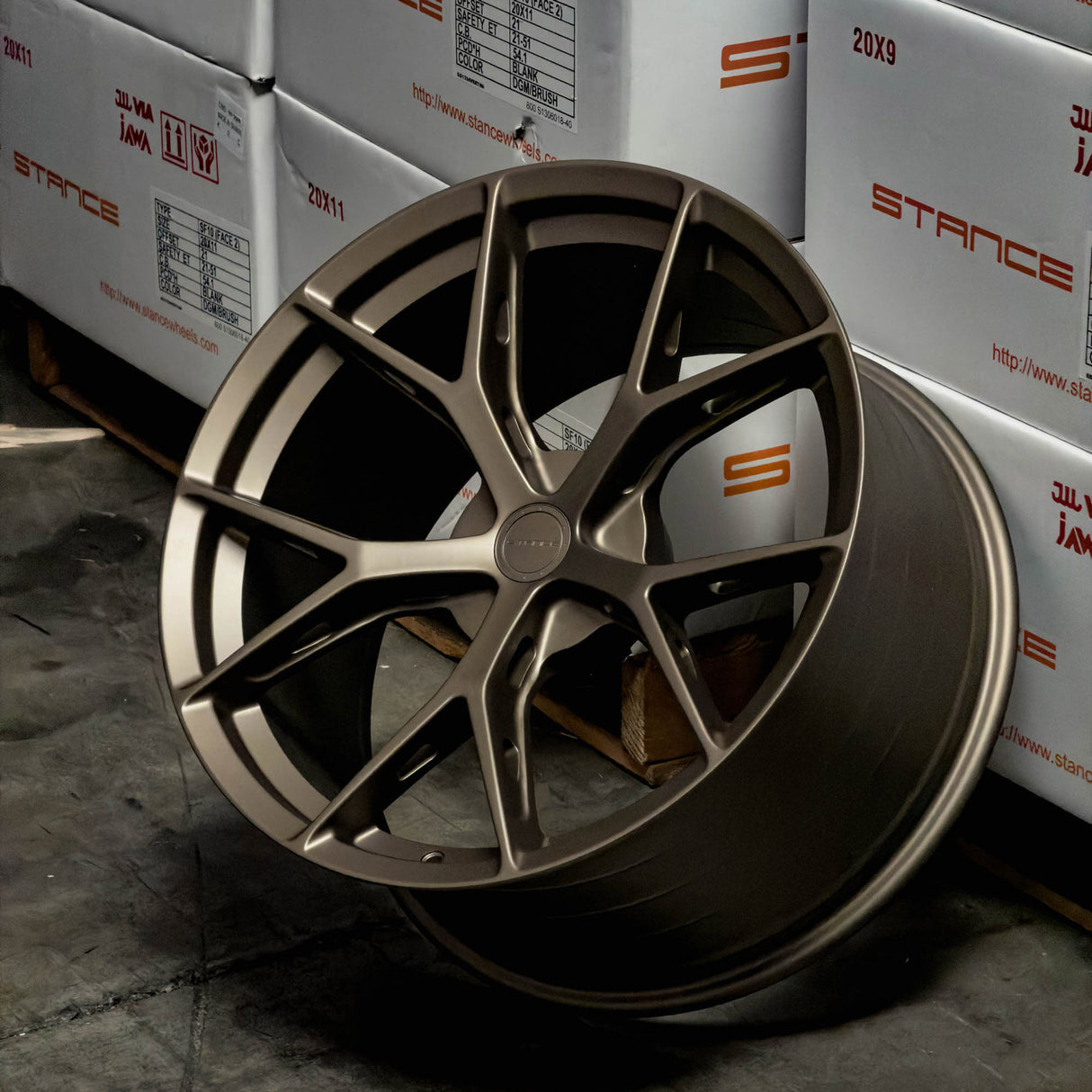 19" Stance SF14 Bronze Concave Wheels Rims Fits Ford Mustang S550