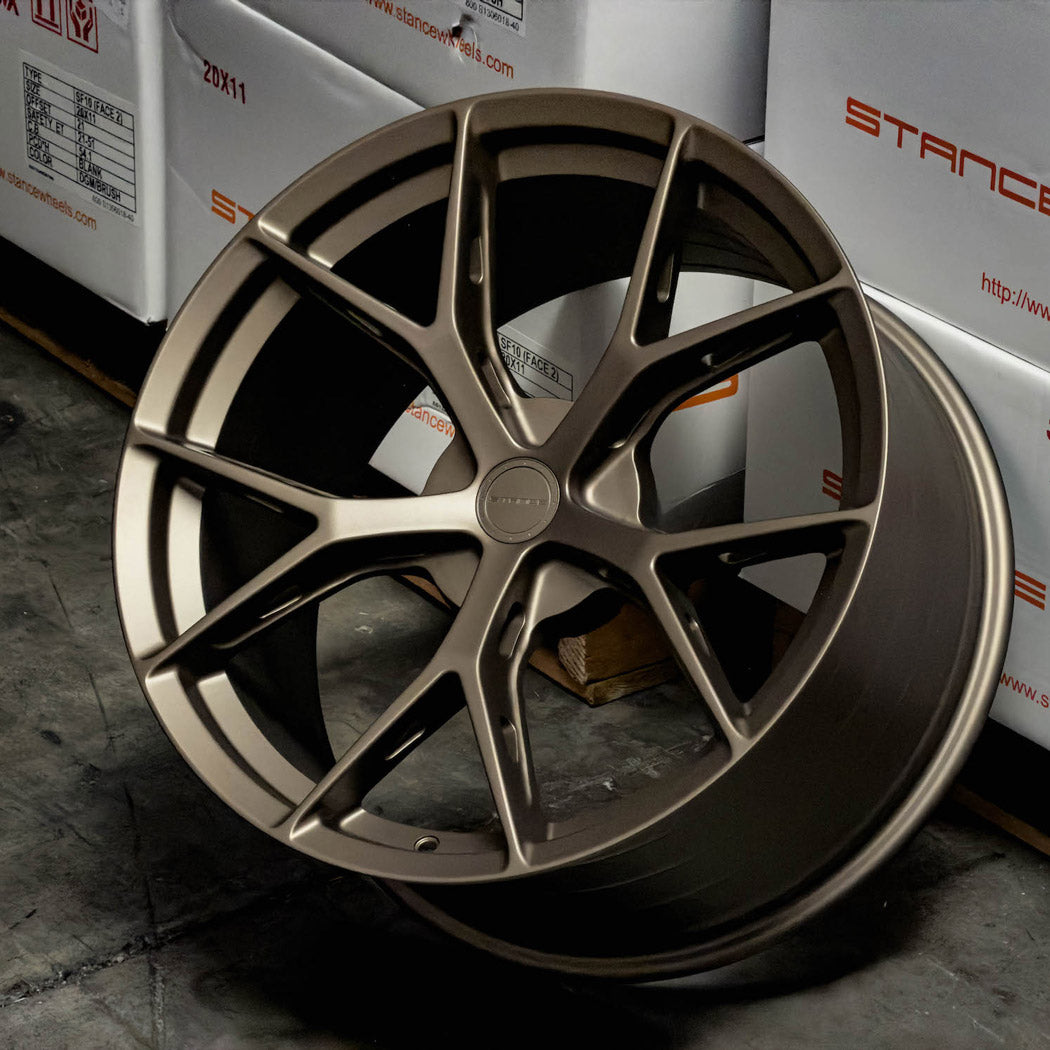 19" Stance SF14 Bronze Concave Wheels Rims Fits Ford Mustang S550