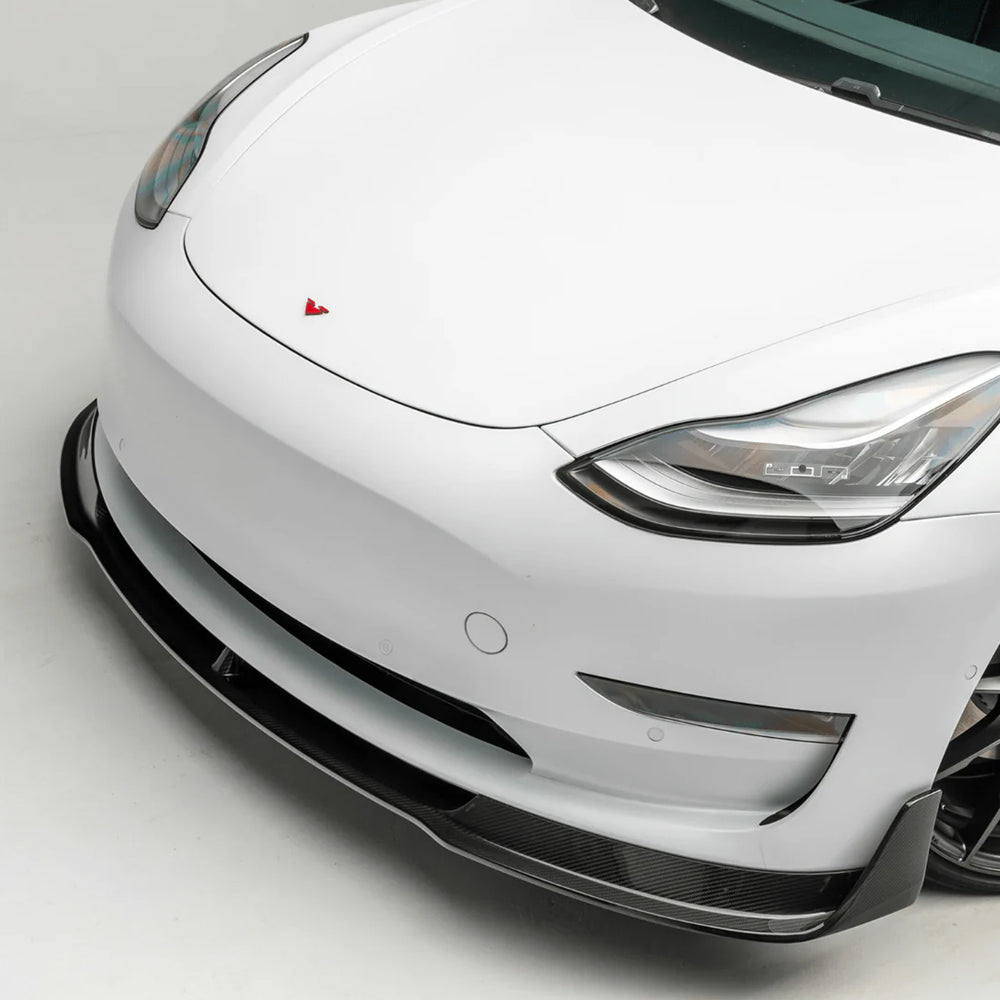 Vorsteiner Aero Volta Front Spoiler Carbon Fiber 2x2 Glossy Fits Tesla Model 3