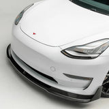 Vorsteiner Aero Volta Front Spoiler Carbon Fiber 2x2 Glossy Fits Tesla Model 3
