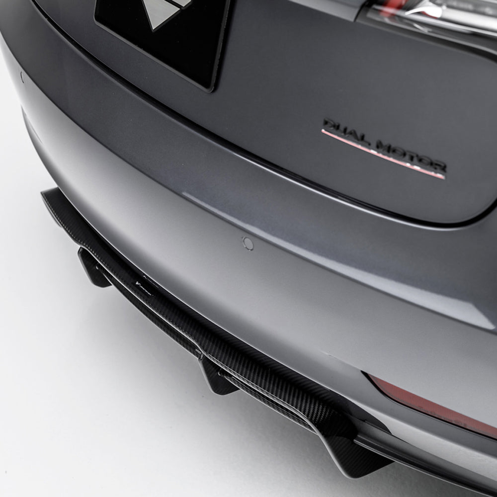 Vorsteiner Aero Volta Rear Diffuser Carbon Fiber 2x2 Glossy Fits Tesla Model 3