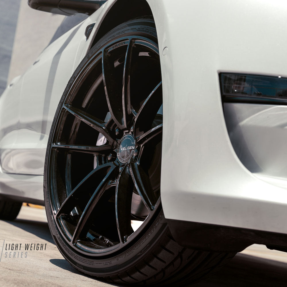 19" Velgen VF5 Gloss Black 19x9.5 19x10.5 Concave Wheels Rims Fits Tesla Model 3