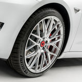 20" Vorsteiner V-FF 107 Silver Forged Concave Wheels Rims Fits Tesla Model Y