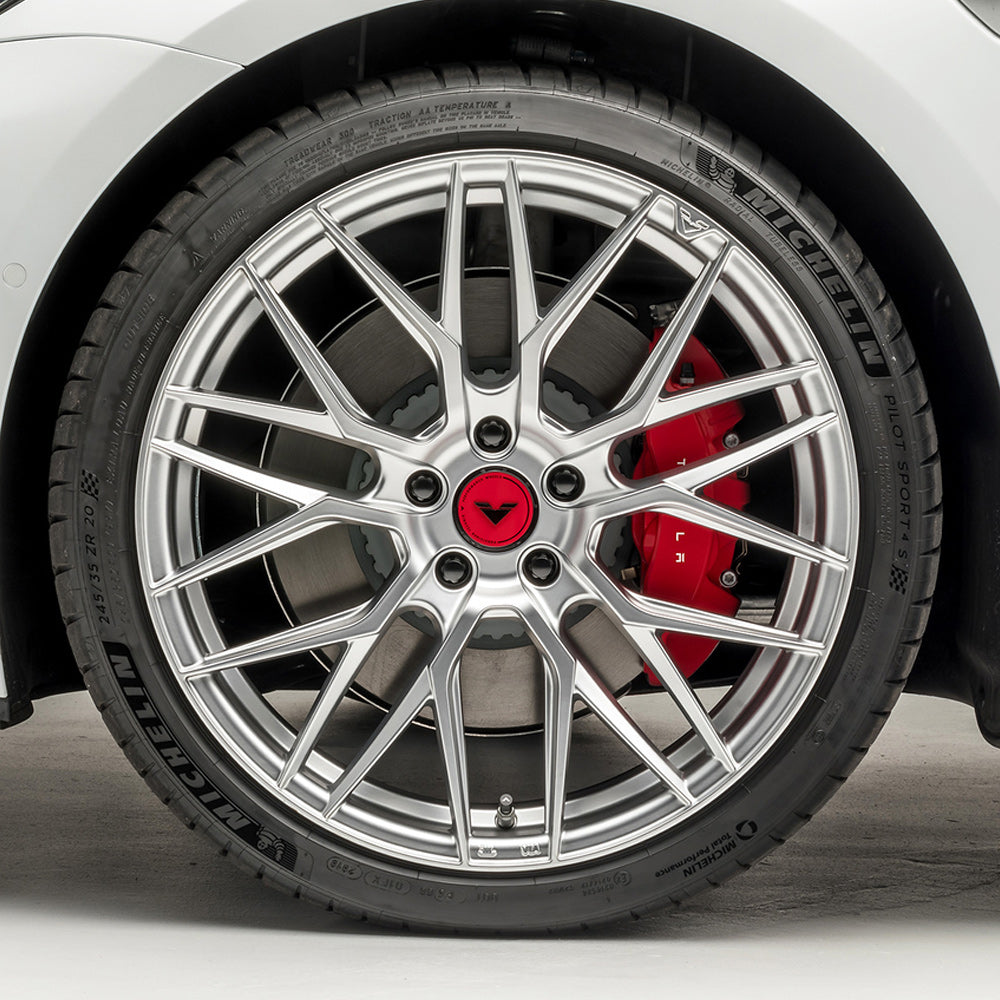 20" Vorsteiner V-FF 107 Silver Forged Concave Wheels Rims Fits Tesla Model Y