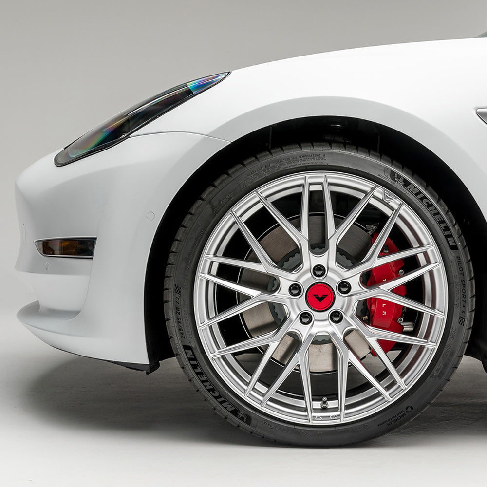 20" Vorsteiner V-FF 107 Silver Forged Concave Wheels Rims Fits Tesla Model Y