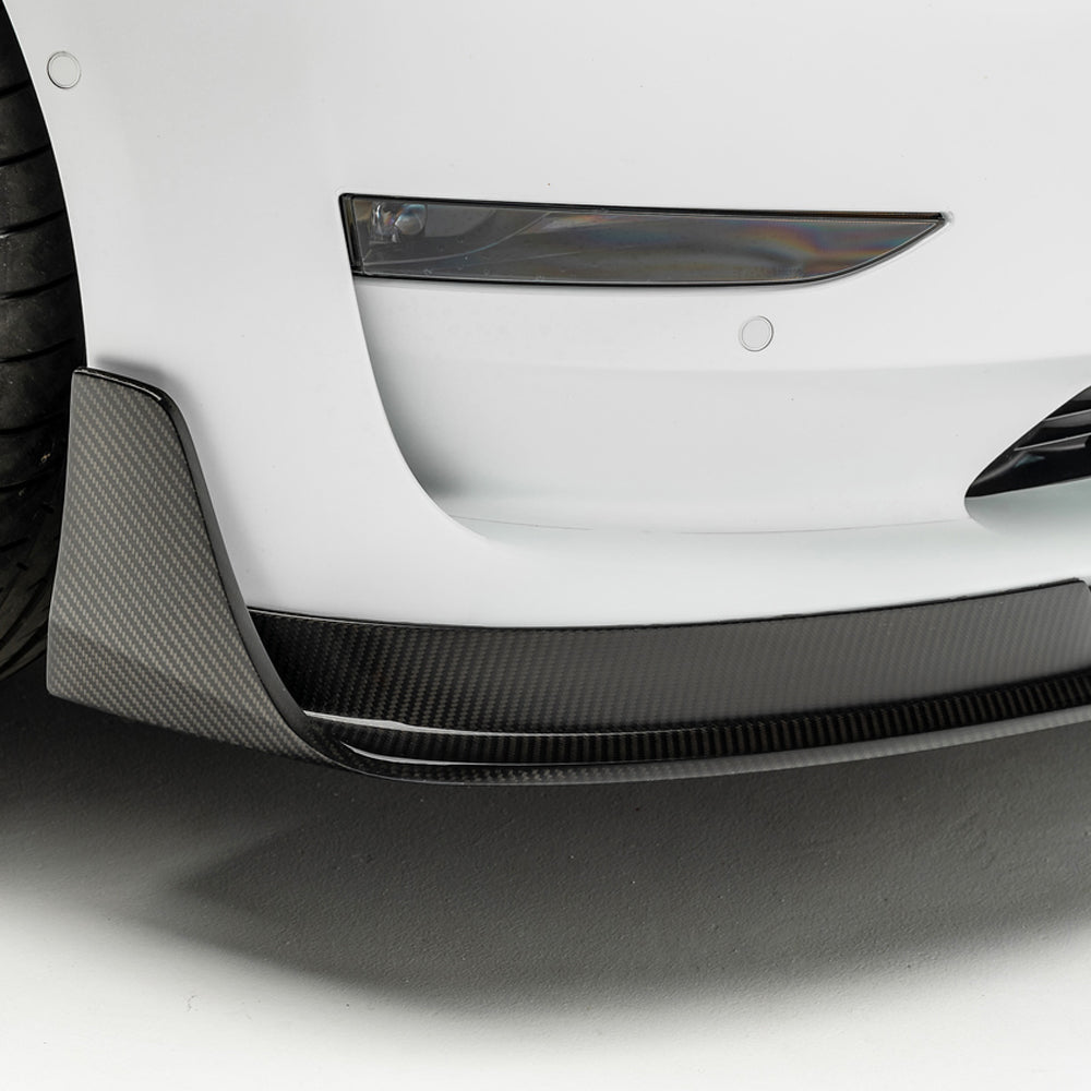 Vorsteiner Aero Volta Front Spoiler Carbon Fiber 2x2 Glossy Fits Tesla Model 3