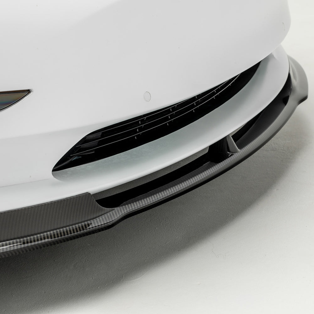 Vorsteiner Aero Volta Front Spoiler Carbon Fiber 2x2 Glossy Fits Tesla Model 3