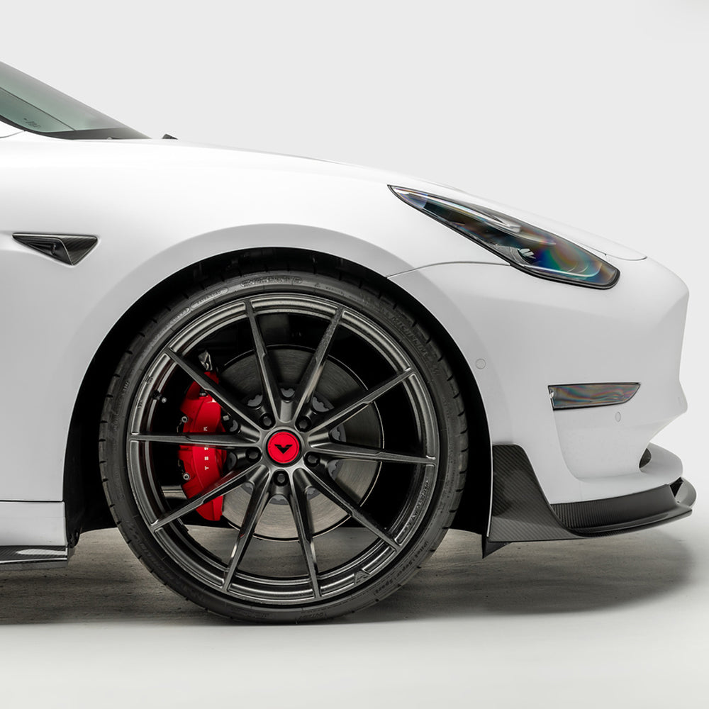 Vorsteiner Aero Volta Front Spoiler Carbon Fiber 2x2 Glossy Fits Tesla Model 3