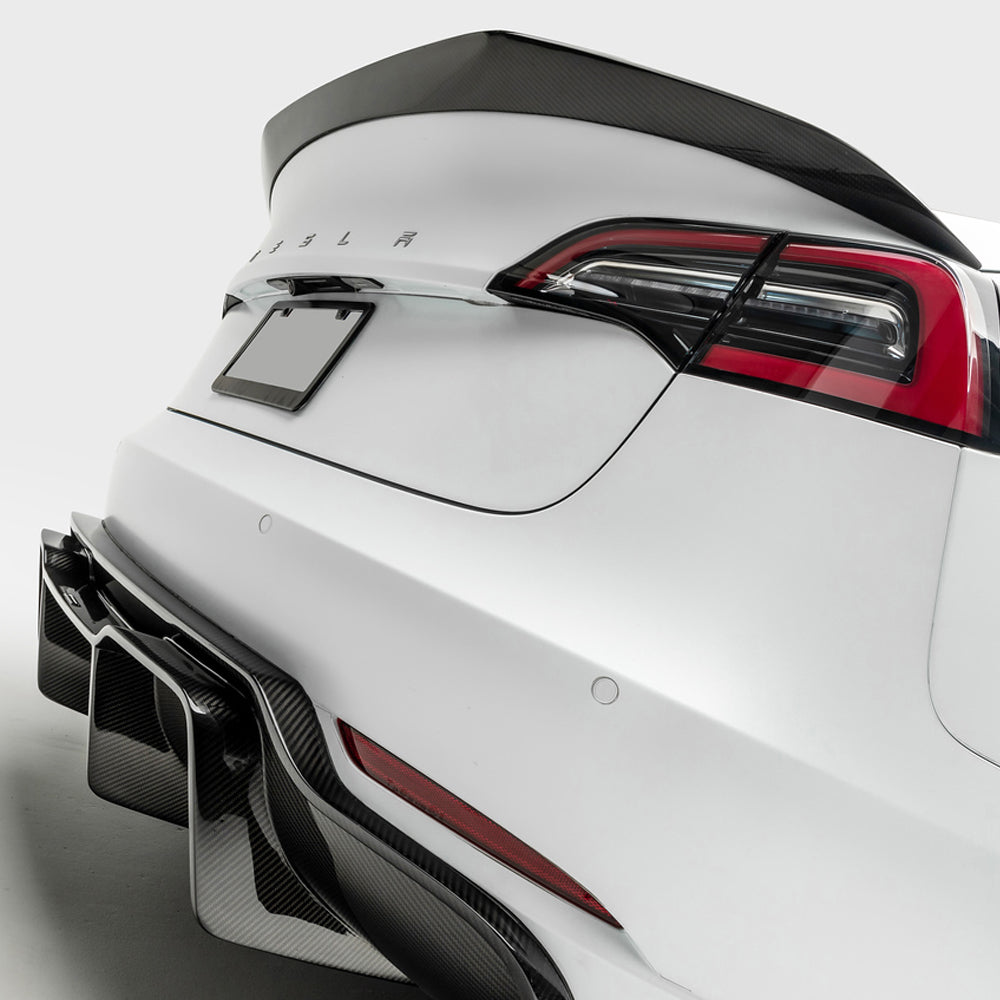 Vorsteiner Aero Volta Decklid Spoiler Carbon Fiber 2x2 Glossy Fits Tesla Model 3