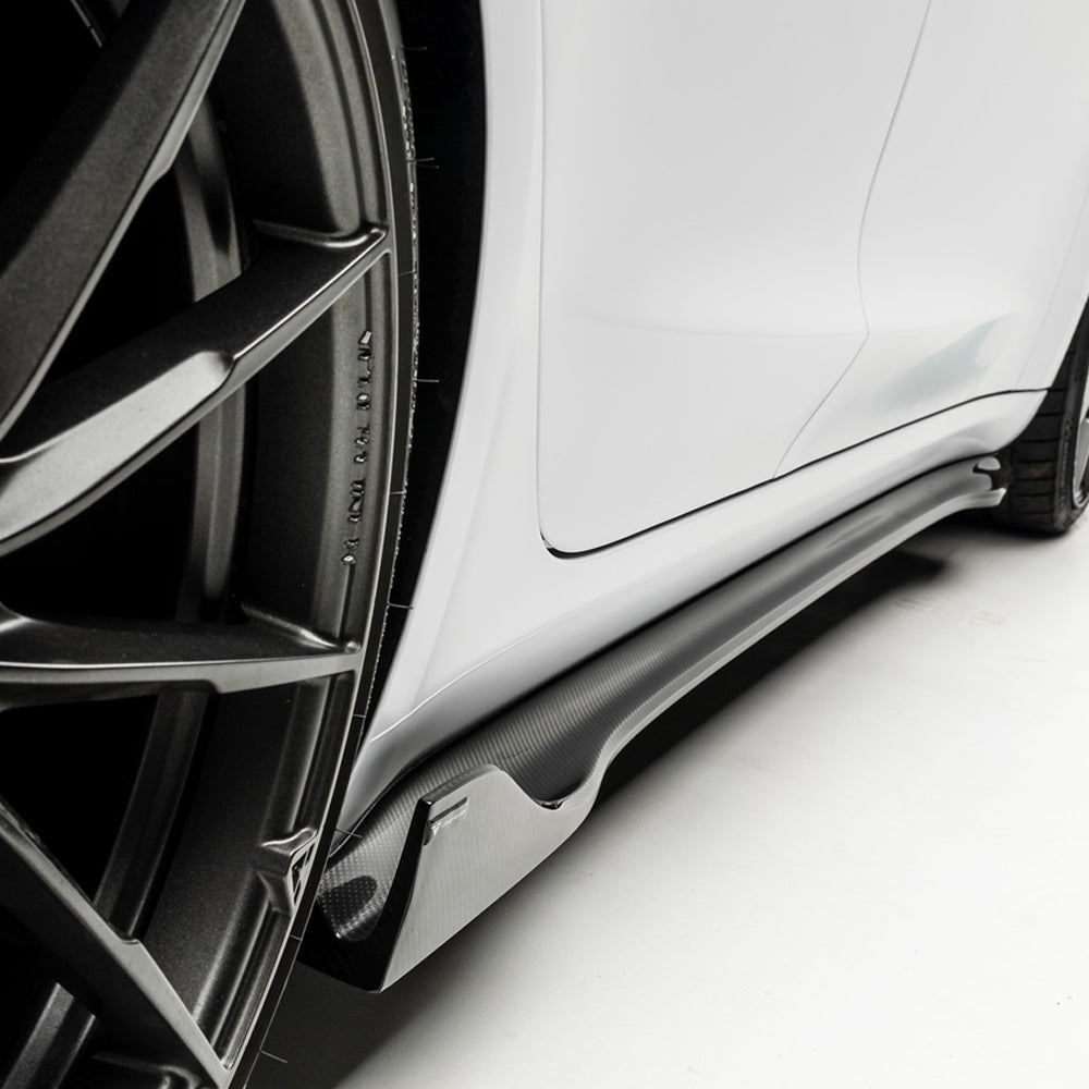 Vorsteiner Aero Volta Side Skirts Carbon Fiber 2x2 Glossy Fits Tesla Model 3