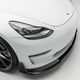 Vorsteiner Aero Volta Front Spoiler Carbon Fiber 2x2 Glossy Fits Tesla Model 3