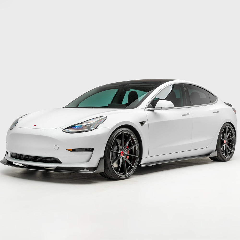 Vorsteiner Aero Volta Front Spoiler Carbon Fiber 2x2 Glossy Fits Tesla Model 3