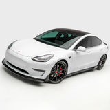 Vorsteiner Aero Volta Side Skirts Carbon Fiber 2x2 Glossy Fits Tesla Model 3