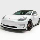 Vorsteiner Aero Volta Front Spoiler Carbon Fiber 2x2 Glossy Fits Tesla Model 3