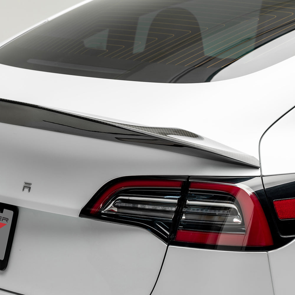 Vorsteiner Aero Volta Decklid Spoiler Carbon Fiber 2x2 Glossy Fits Tesla Model 3