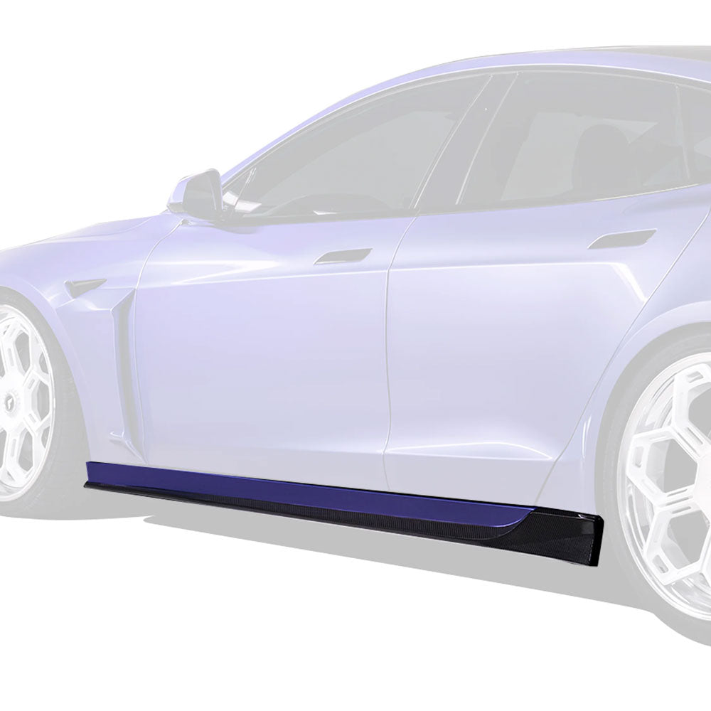 Vorsteiner Aero VRS Side Skirts Carbon Fiber 2x2 Glossy Fits Tesla Model S Plaid