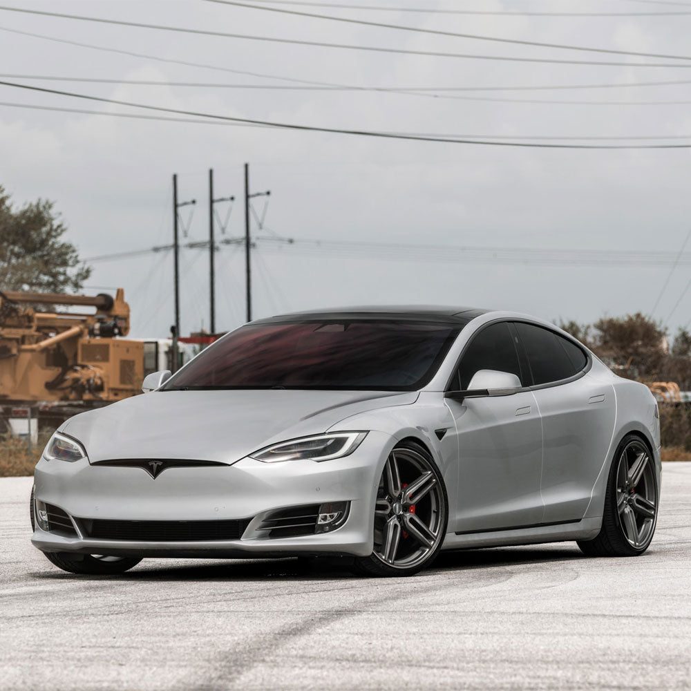 20" Vossen HF1 Grey 20x9 20x9 1198 Concave Wheels Rims Fits Tesla Model S