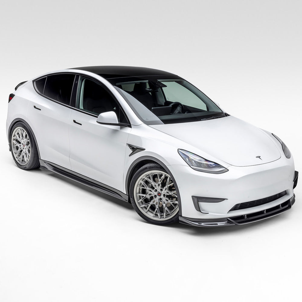 Vorsteiner Aero Front Spoiler Carbon Fiber 2x2 Glossy Fits Tesla Model Y