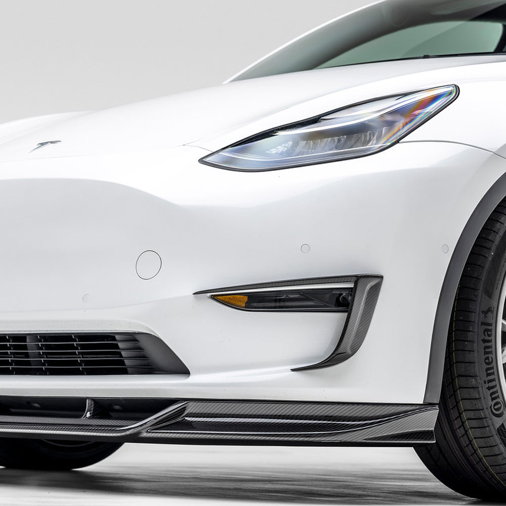 Vorsteiner Aero Add On Bumper Flares Carbon Fiber 2x2 Glossy Fits Tesla Model Y