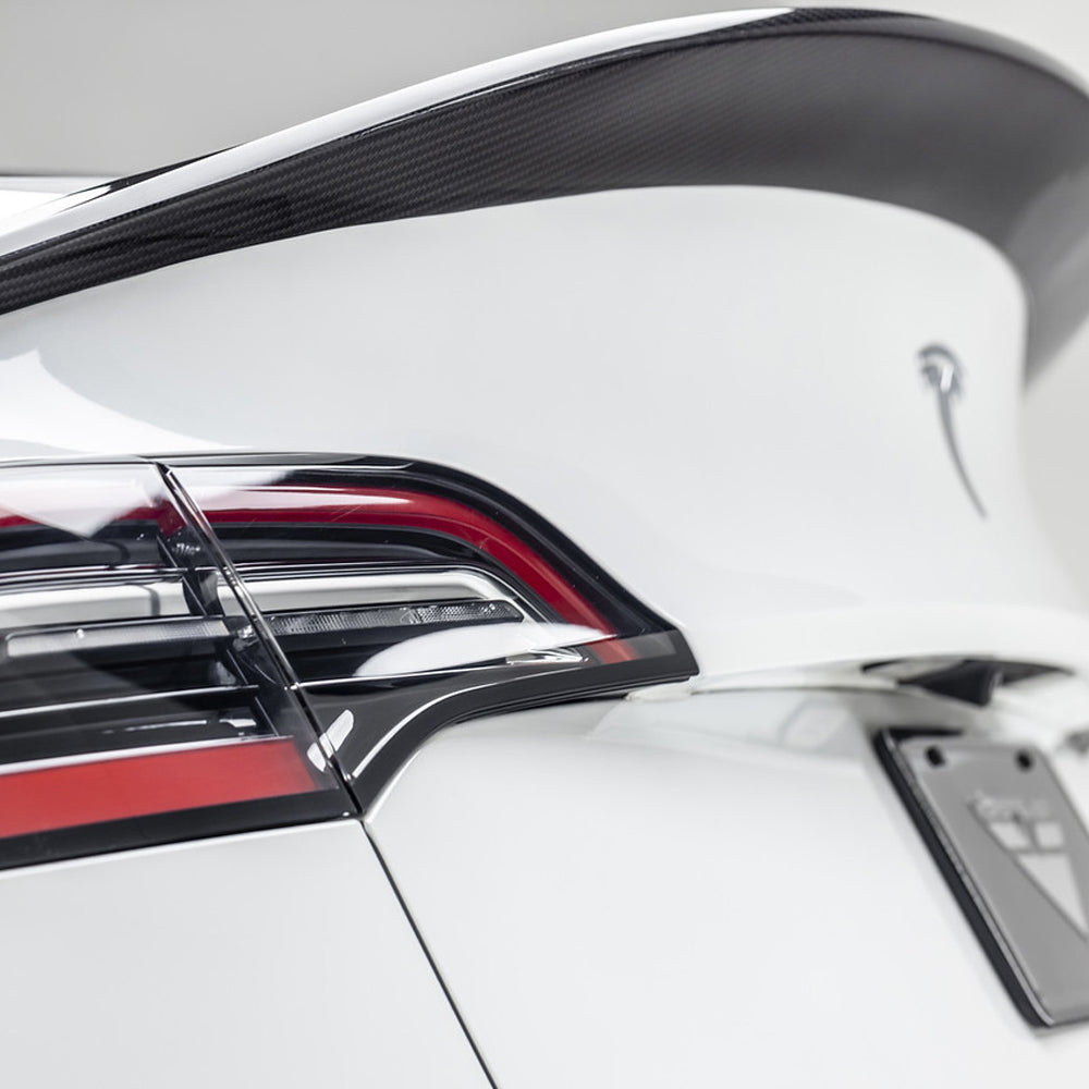 Vorsteiner Aero Decklid Spoiler Carbon Fiber 2x2 Glossy Fits Tesla Model Y