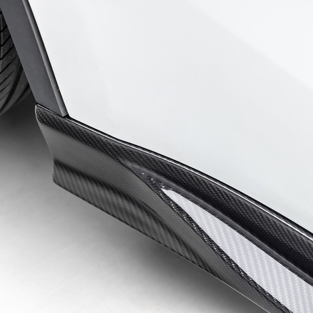 Vorsteiner Aero Side Skirts Carbon Fiber 2x2 Glossy Fits Tesla Model Y
