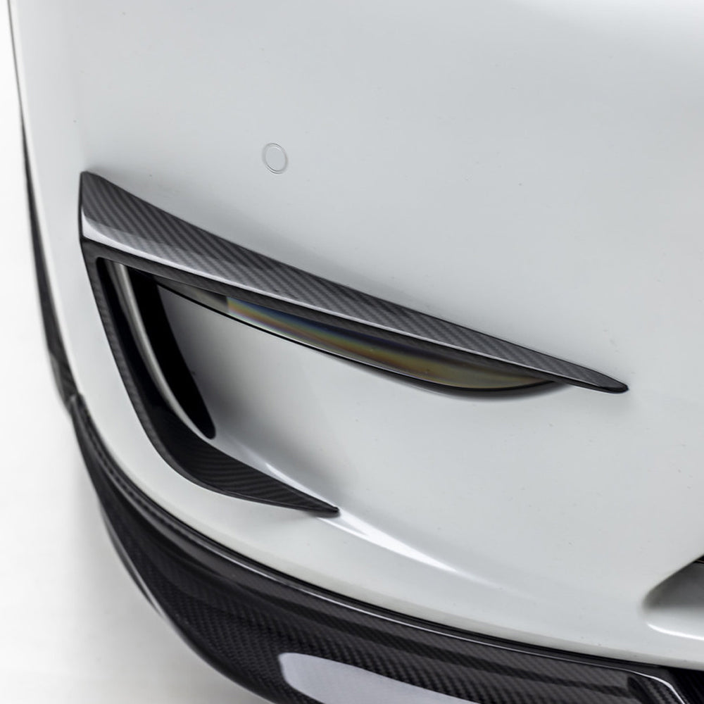 Vorsteiner Aero Add On Bumper Flares Carbon Fiber 2x2 Glossy Fits Tesla Model Y