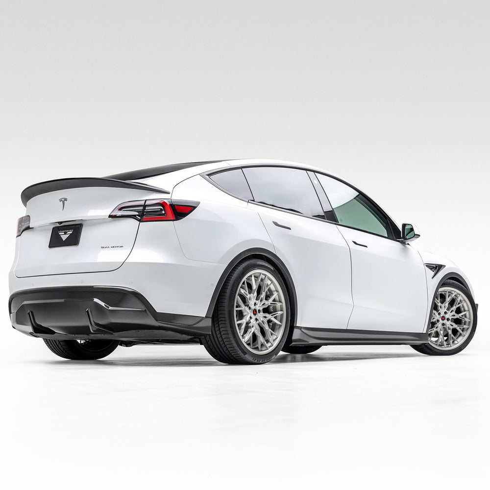 Vorsteiner Aero Decklid Spoiler Carbon Fiber 2x2 Glossy Fits Tesla Model Y