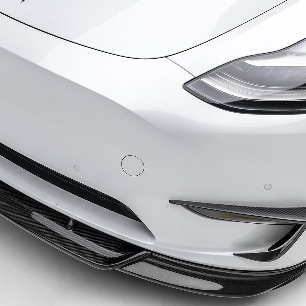 Vorsteiner Aero Front Spoiler Carbon Fiber 2x2 Glossy Fits Tesla Model Y