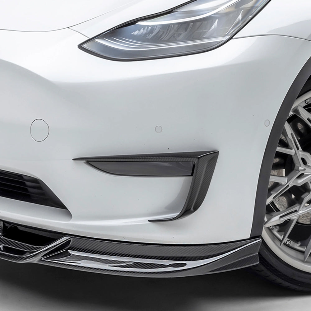 Vorsteiner Aero Add On Bumper Flares Carbon Fiber 2x2 Glossy Fits Tesla Model Y