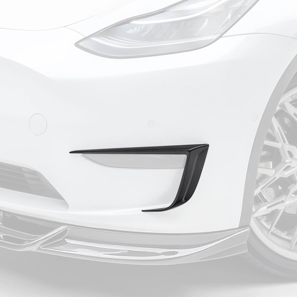 Vorsteiner Aero Add On Bumper Flares Carbon Fiber 2x2 Glossy Fits Tesla Model Y
