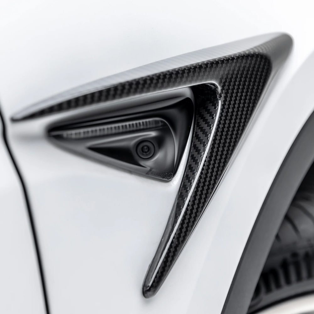 Vorsteiner Aero Add On Fender Vents Carbon Fiber 2x2 Glossy Fits Tesla Model Y