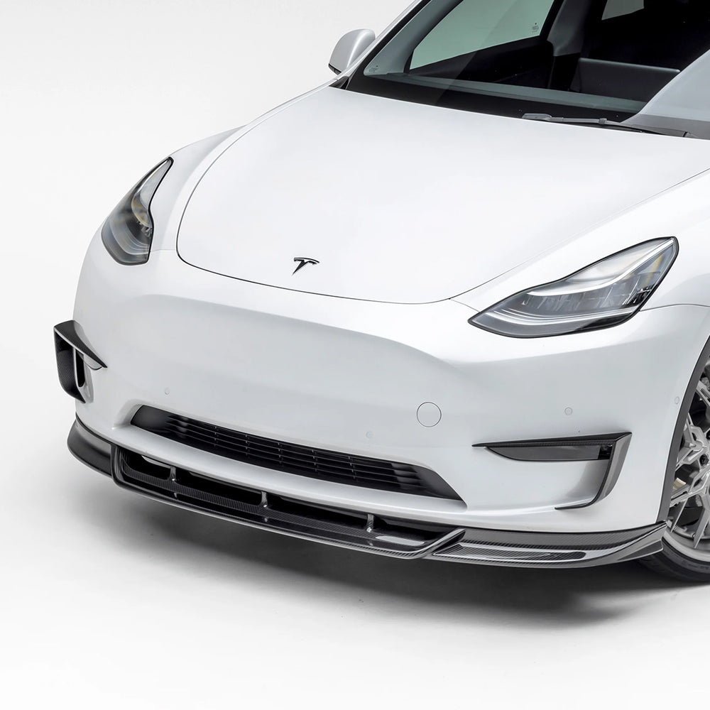 Vorsteiner Aero Front Spoiler Carbon Fiber 2x2 Glossy Fits Tesla Model Y