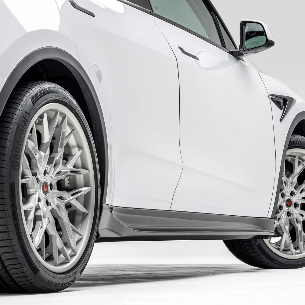 Vorsteiner Aero Side Skirts Carbon Fiber 2x2 Glossy Fits Tesla Model Y