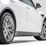 Vorsteiner Aero Side Skirts Carbon Fiber 2x2 Glossy Fits Tesla Model Y