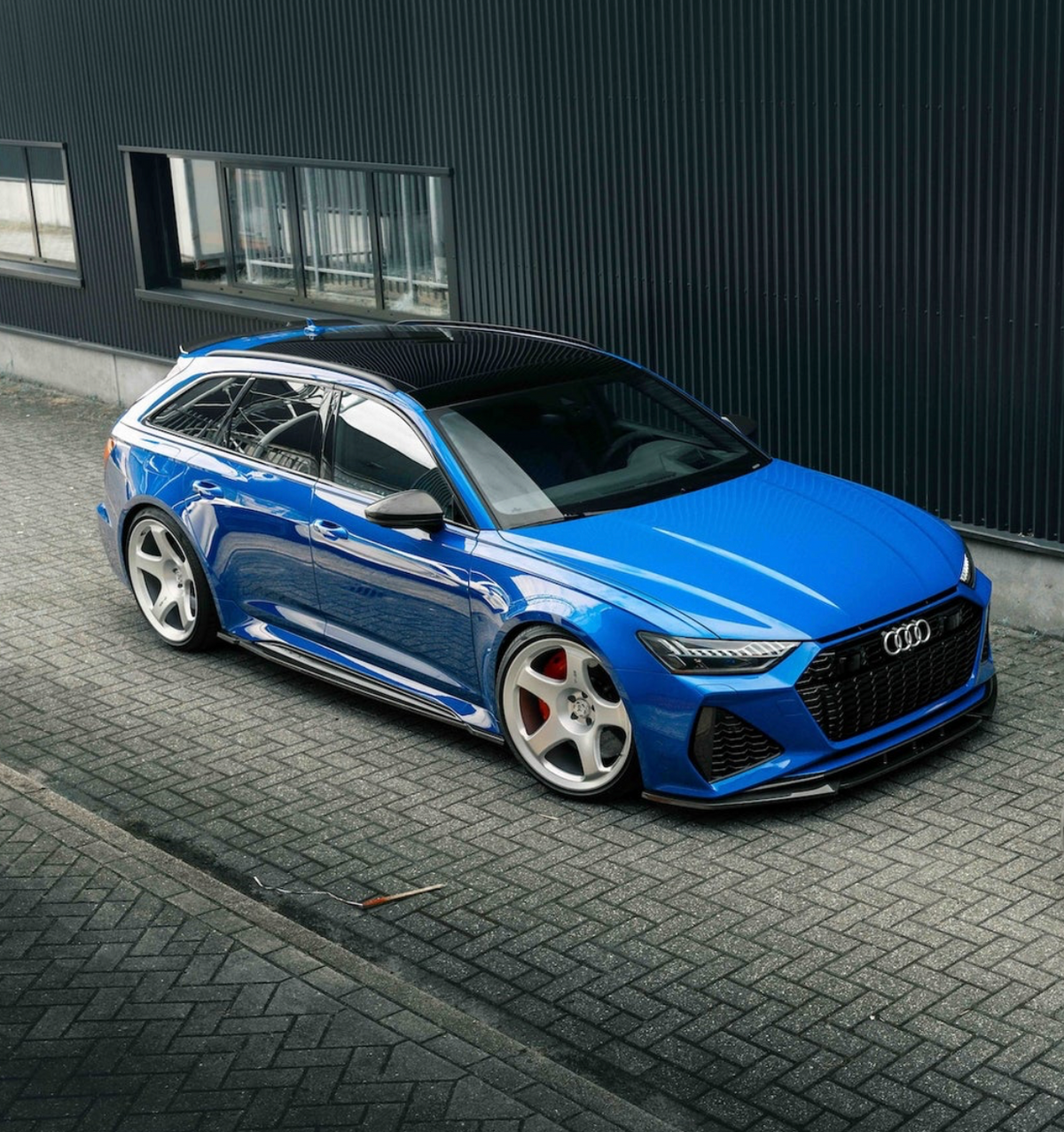 Audi RS6 Avant C8 with Urban Automotive visual carbon fiber aero kit