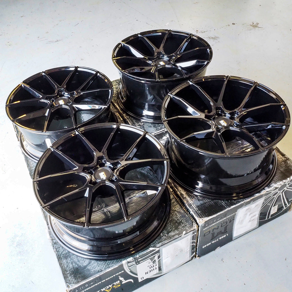 21" SAVINI BM14 GLOSS BLACK CONCAVE WHEELS RIMS FITS DODGE CHALLENGER CHARGER