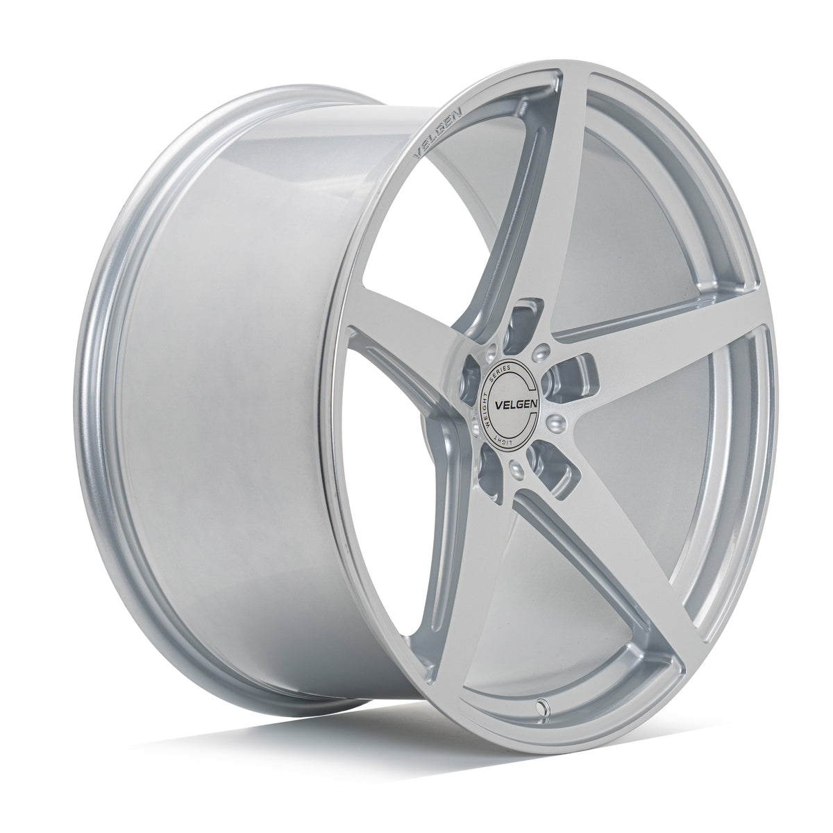 20" Velgen Classic5 Gloss Silver Concave Wheels Rims Fits Ford Mustang