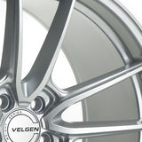 19" Velgen VF5 Gloss Silver 19x10 19x11 Concave Wheels Rims Fits Ford Mustang