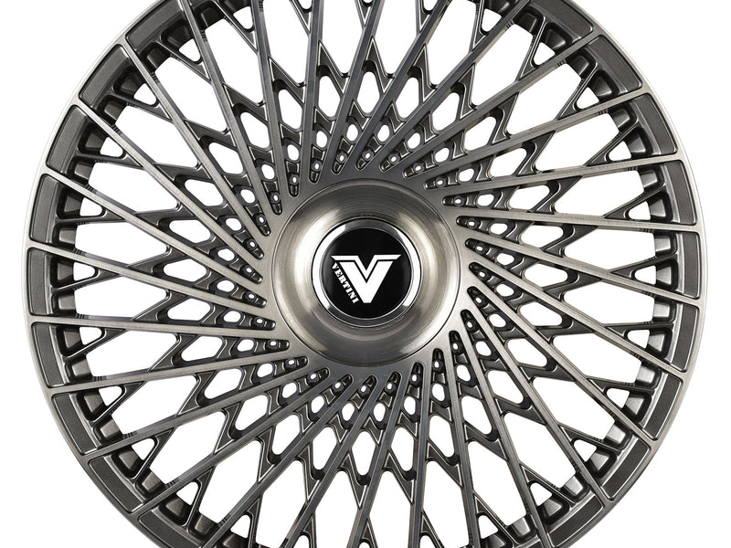 Vertini Luxury VL2 24x10 24x10 Brushed Dual Gunmetal Wheels