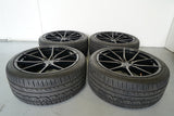 22" VERTINI RF1.2 BLACK FLOW FORM CONCAVE WHEELS RIMS FITS JAGUAR F-PACE