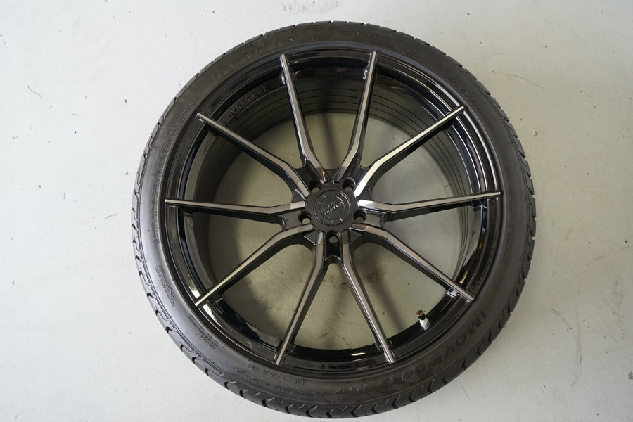22" VERTINI RF1.2 BLACK FLOW FORM CONCAVE WHEELS RIMS FITS JAGUAR F-PACE