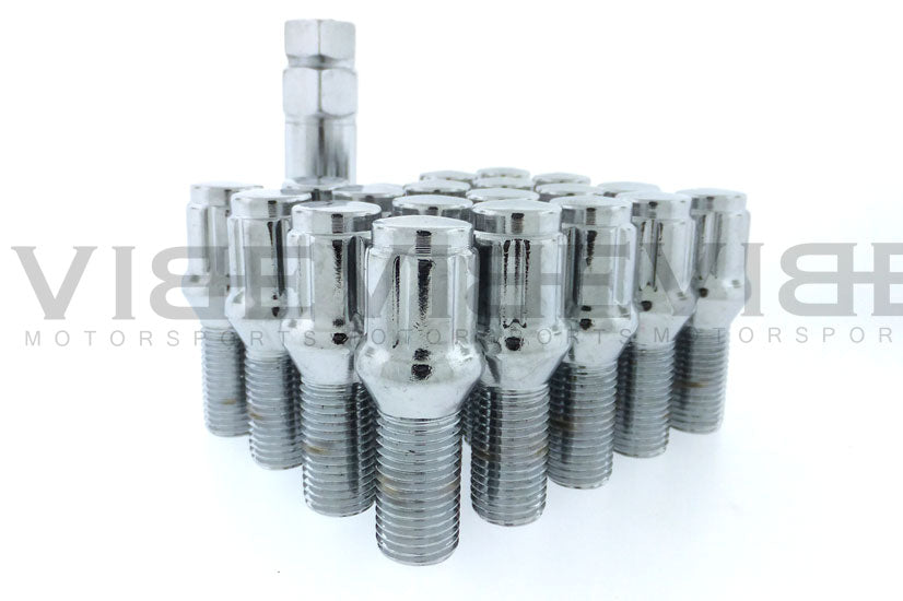 28MM Chrome Spline Bolts 12x1.5