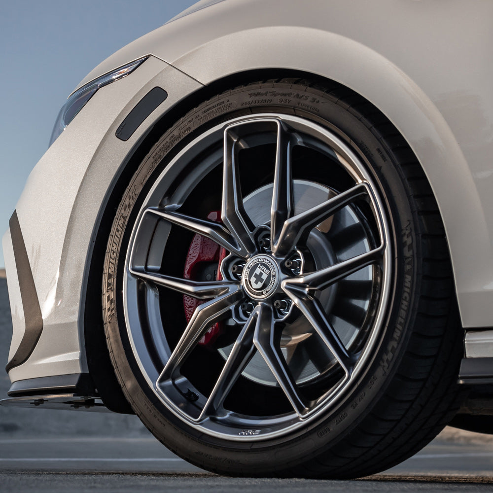 19" HRE FF21 Silver Forged Concave Wheels Rims Fits Volkswagen MK8 Golf R GTI