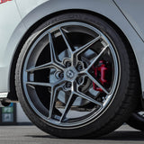 22" HRE FF11 Silver 22x9.5 Forged Concave Wheels Rims Fits Jaguar F-Pace